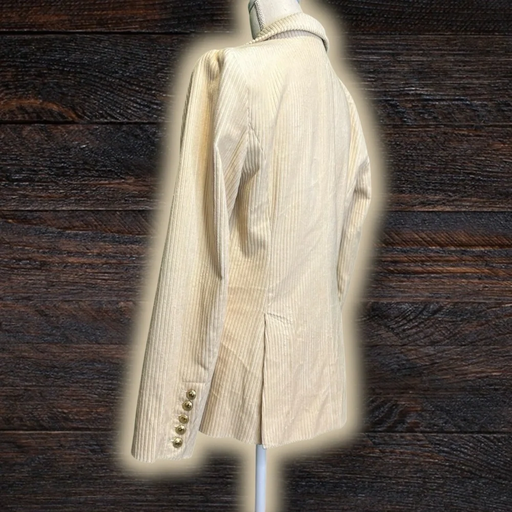 NWT Rowing Blazers for Target ‘Corduroy Double-Breasted Blazer’ in “Cream” Sz S